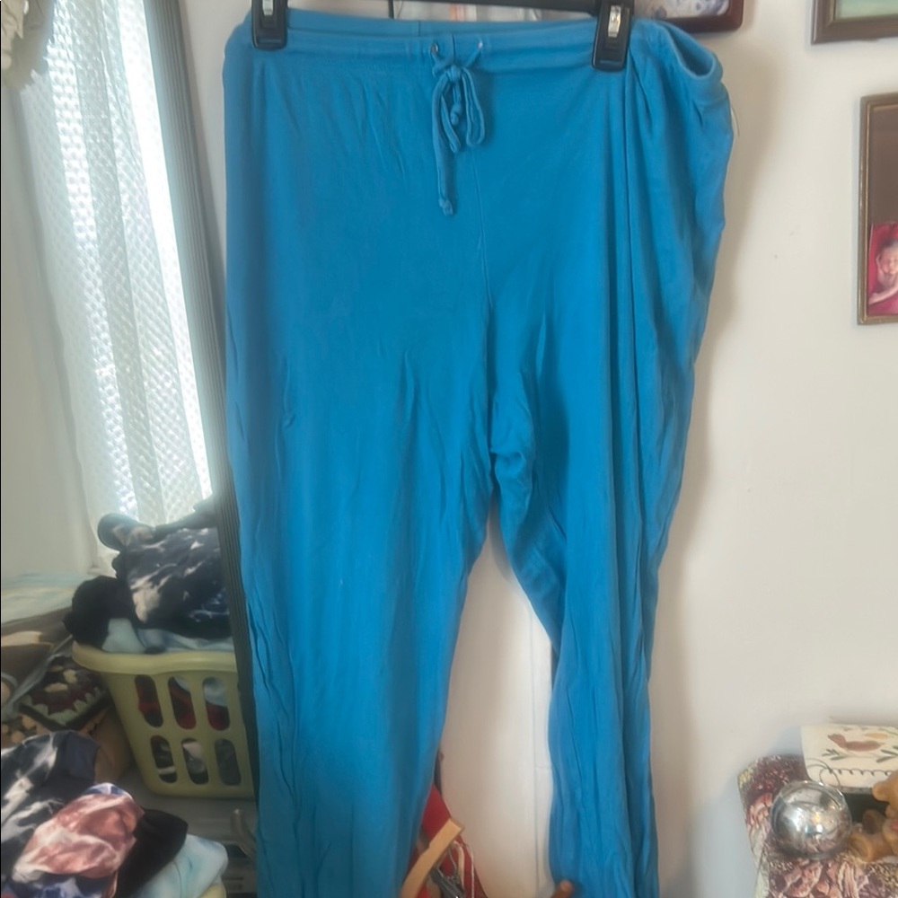 Victoria's Secret Blue Track Pants with Drawstring Waist